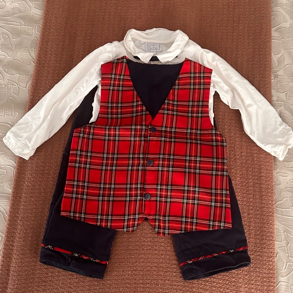 Emile et Rose shirt, pant and vest set